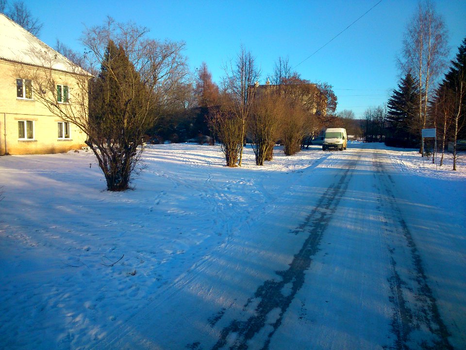 Winter, Miskininku Street Jonava, way