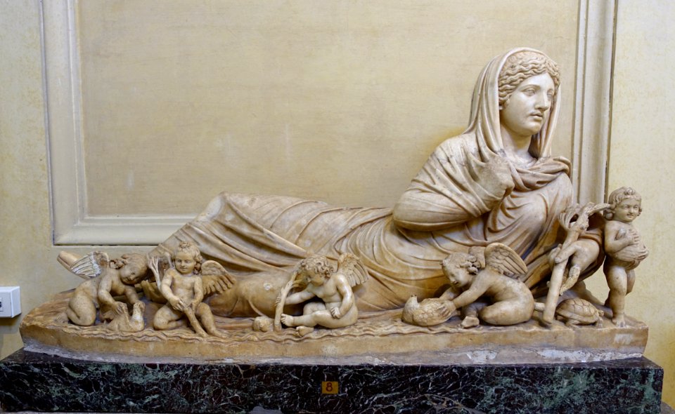 Winter, inv. 663, Roman, 2nd century AD, found in 1794 on the Cesarini estate at Campo Jemini, with head added by Massimiliano Laboureur after 1794 - Museo Chiaramonti - Vatican Museums - DSC00895