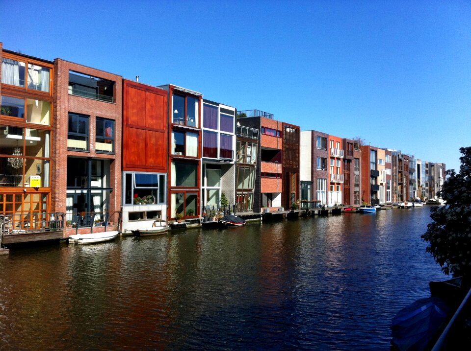 Amsterdam dock houses photo