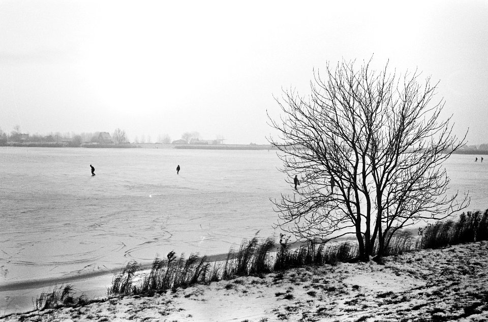Winter, ijs, wintersporten, schaatsen, sfeerbeelden, Bestanddeelnr 918-4838