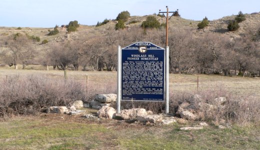 Windlass Hill pioneer homestead historical marker