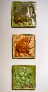 Winged horse, boar, and demon, China, Northern Qi to Tang dynasty, 500s-600s AD, earthenware tiles - Princeton University Art Museum - DSC07103