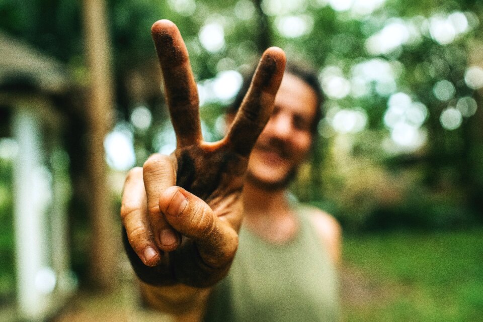 Hand finger outdoor