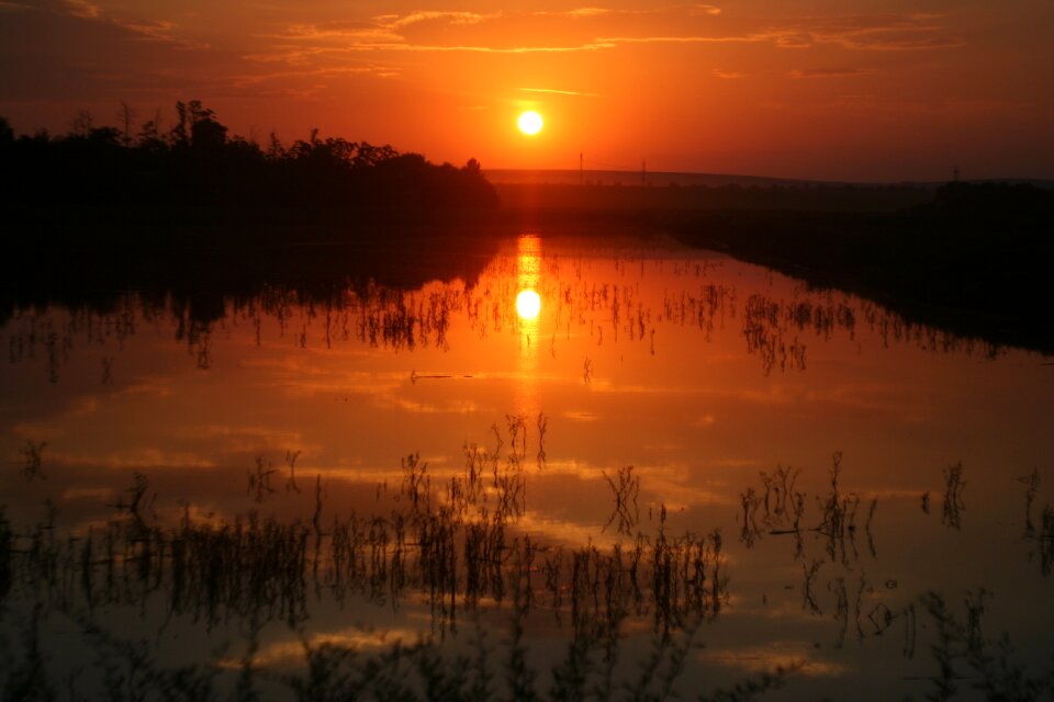 Sunset lake romania