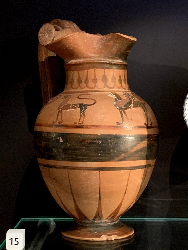 Wine jug (oinochoe), Etruscan, Italy,c450 BC century, at the National Museum of Scotland