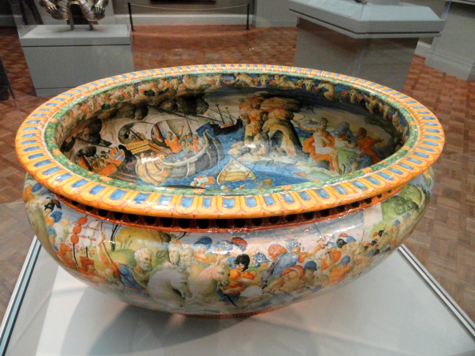 Wine Cistern, 1553, by Francesco Durantino, maiolica - Art Institute of Chicago - DSC09687