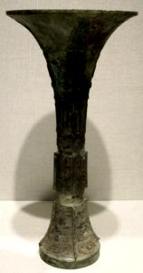 Wine cup (gu), China, Shang dynasty, bronze, Honolulu Academy of Arts