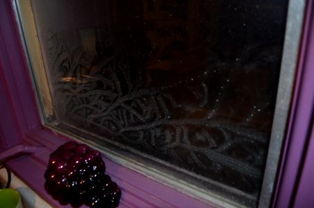 Window frost formation photo