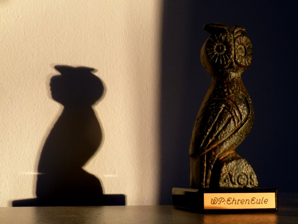 WikiEule im Licht (3)