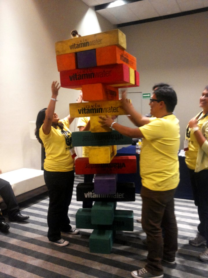 Wikimania 2015-Wednesday-Volunteers play Weasel-Jenga (31)
