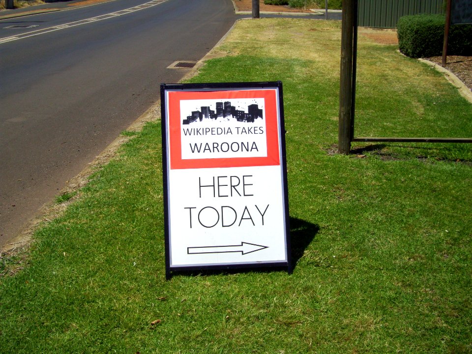 Wikipedia Takes Waroona - here today (E37@WTW2013)