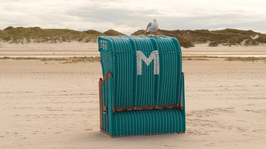 Travel beach chair north sea photo
