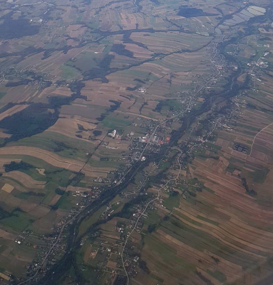 Wieprz, województwo małopolskie, widok z samolotu