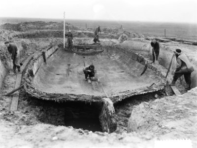 Wieringermeerpolder uitgraven van oude boot (Slootdorp), Bestanddeelnr 905-0167