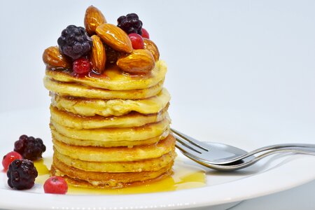 Fruits blackberries breakfast photo