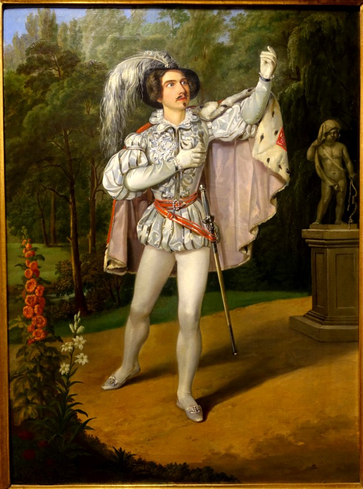 Wilhelm Hofler as Don Carlos in the drama Don Carlos by Johann Christoph Friedrich Schiller, by A. Barthel, 1800-1850, oil on canvas - Braunschweigisches Landesmuseum - DSC04858