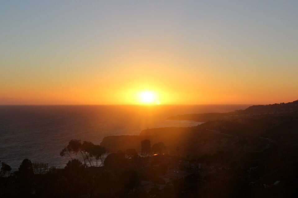 Setting sun natural landscape sun