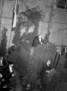 William Lyon Mackenzie King, minister-president van Canada, in het Stadhuis te A, Bestanddeelnr 902-4556
