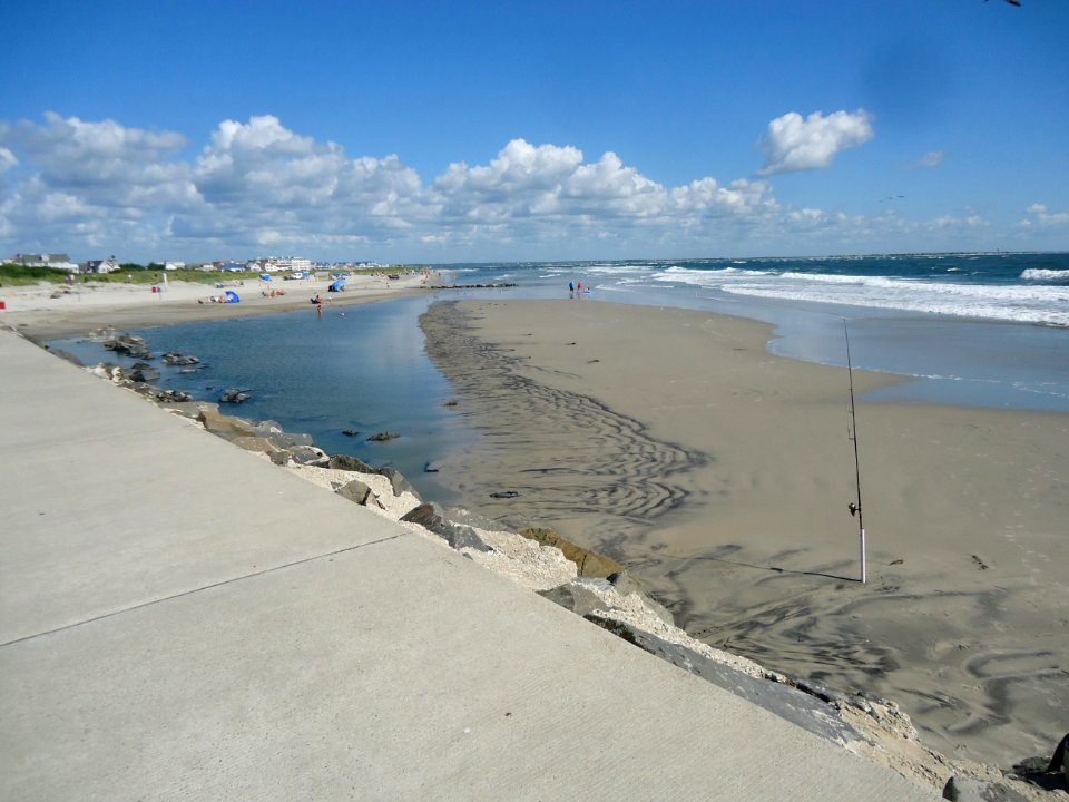 Wildwood New Jersey looking northeast at tidal pool near Atlantic Ocean