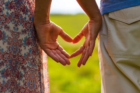 Romance abstract hand photo