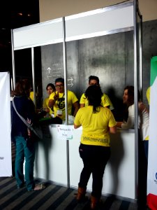 Wikimania 2015-Wednesday-Shirt-backpack desk (2)