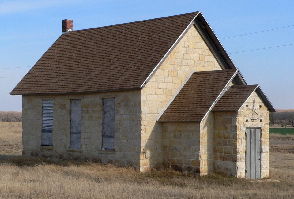 Wilcox School (Trego Co KS) from NW 1
