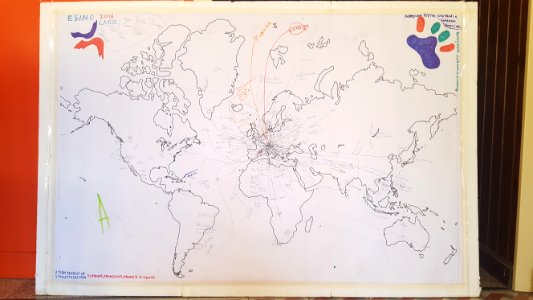 Wikimania 2016-Map of Wikimedians around the world (1)
