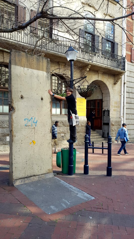 Wikimania 2018 - piece of Berlin Wall in Cape Town
