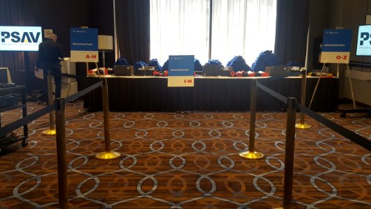 Wikimania 2017 Montreal - Tuesday - Registration desk before the participants arrive (4)