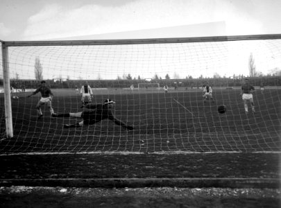 Willem II tegen Ajax 2-3, vlnr Brooymans, Feyt, Groo Prins en Smolders, Bestanddeelnr 914-5699