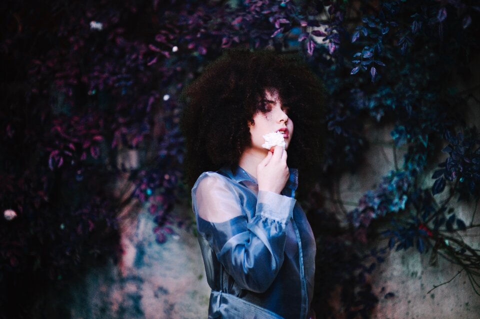 Flowers people girl