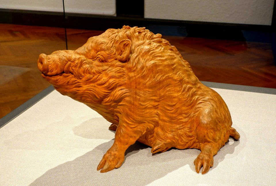 Wild Boar by Ishikawa Komoi (1852-1913), Japan, dated 1912 AD, wood - Tokyo National Museum - Tokyo, Japan - DSC09239