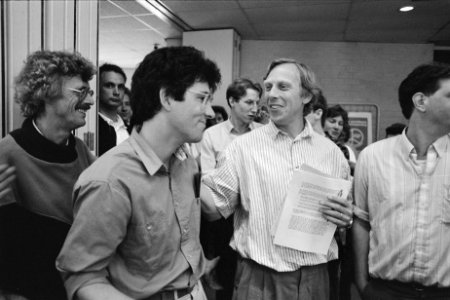 Wilbert Willems (midden) en Tom Pitstra, Bestanddeelnr 934-4771