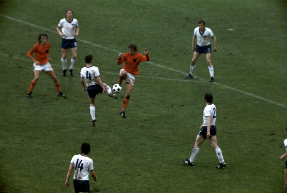 Wereldkampioenschap Voetbal 1974 in Munchen, Nederland tegen DDR, 2-0 spelmomen, Bestanddeelnr 254-9504