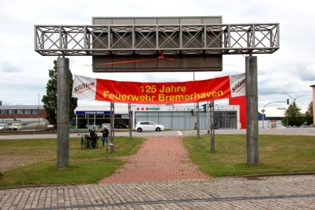 Werbebanner, Jubiläumsfeier 125 Jahre Feuerwehr Bremerhaven