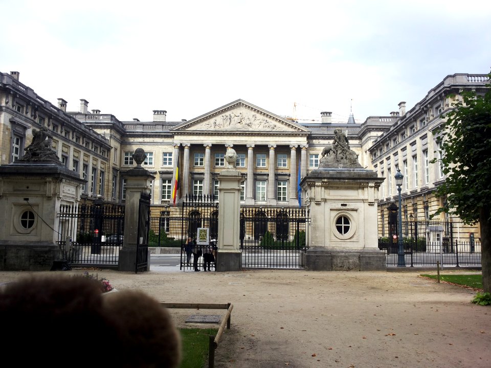 Wendy at the Belgian federal parliament to inspect the Freedom of Panorama law change