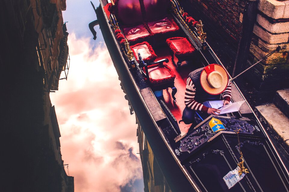 Man boat travel