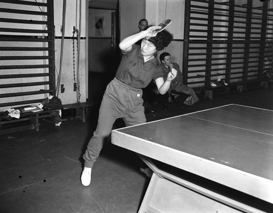 Wereldkampioenschap tafeltennis dame handelsschool training aangetast, Bestanddeelnr 907-0650