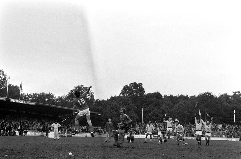 Wereldbeker Hockey te Amstelveen, finale, Nederland tegen India, vreugde Nederla, Bestanddeelnr 926-6535