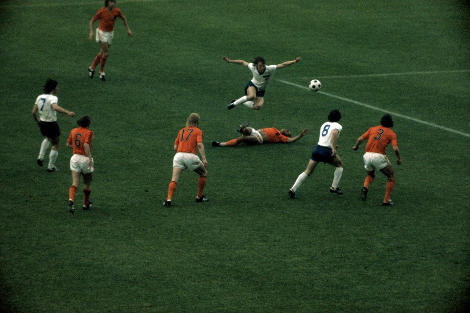 Wereldkampioenschap Voetbal 1974 in Munchen, Nederland tegen DDR, 2-0 spelmomen, Bestanddeelnr 254-9507
