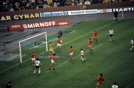 Wereldkampioenschap Voetbal 1974 in Munchen, Nederland tegen DDR, 2-0 spelmomen, Bestanddeelnr 254-9508
