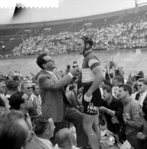 Wereldkampioenschap wielrennen op de baan in het Olympisch stadion te Amsterdam,, Bestanddeelnr 910-5785