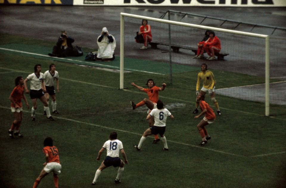 Wereldkampioenschap Voetbal 1974 in Munchen, Nederland tegen DDR, 2-0 spelmomen, Bestanddeelnr 254-9505