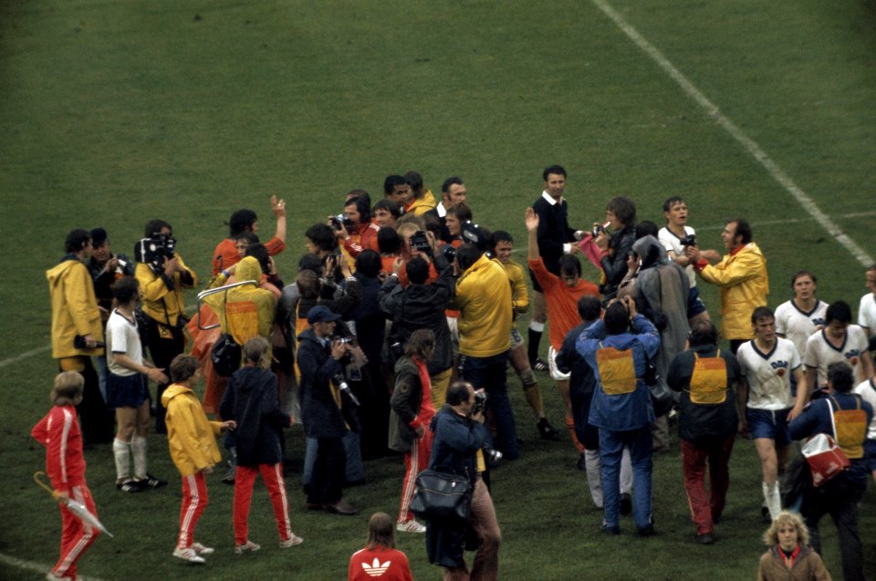 Wereldkampioenschap Voetbal 1974 in Munchen, Nederland tegen DDR, 2-0 spelmomen, Bestanddeelnr 254-9503