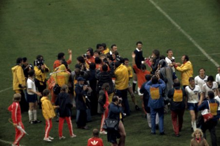 Wereldkampioenschap Voetbal 1974 in Munchen, Nederland tegen DDR, 2-0 spelmomen, Bestanddeelnr 254-9503