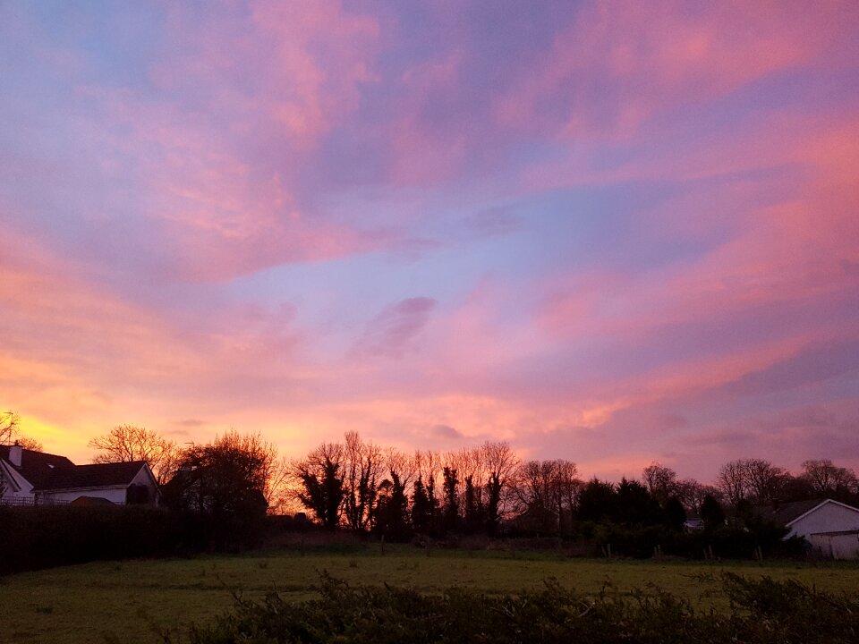 Sunrise sky winter