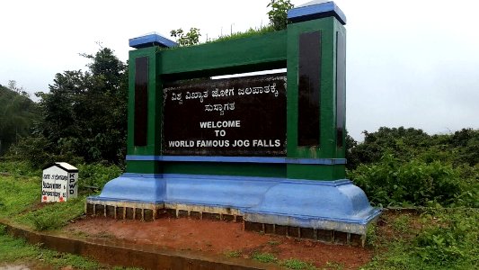 Welcome Sign Jog Falls India