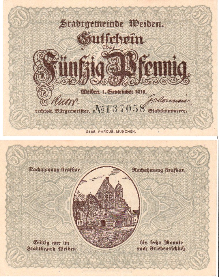 Weiden - 50Pf. 1918