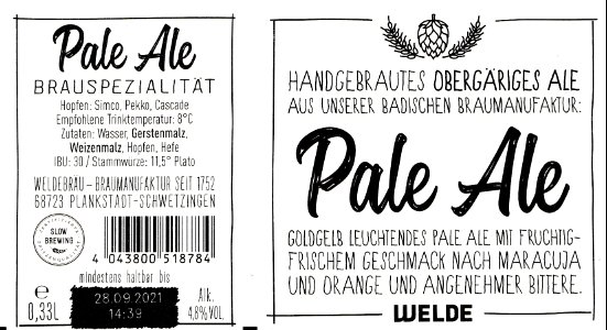 Weldebräu-Braumanufaktur - Pale Ale