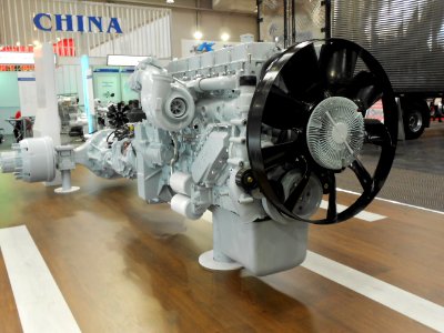 Weichai WP 12. truck engine. front. Spielvogel